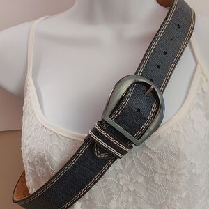 Leather Belt, Denim Embossed Leather Belt